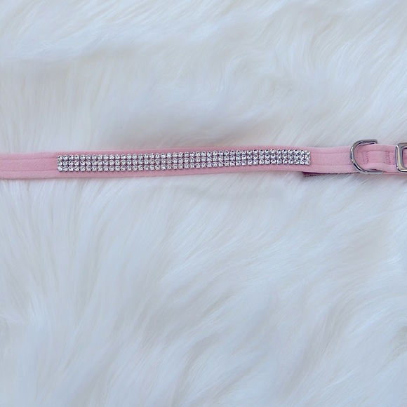 Susan Lanci 3 Row Pink Giltmore Collar - Picture 2 of 2
